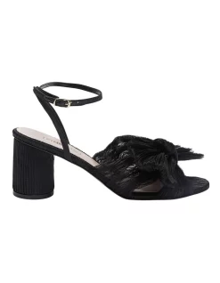 Budget ๐งจ Pink Inc Secret Black Fabric โจ Sandals โค๏ธ