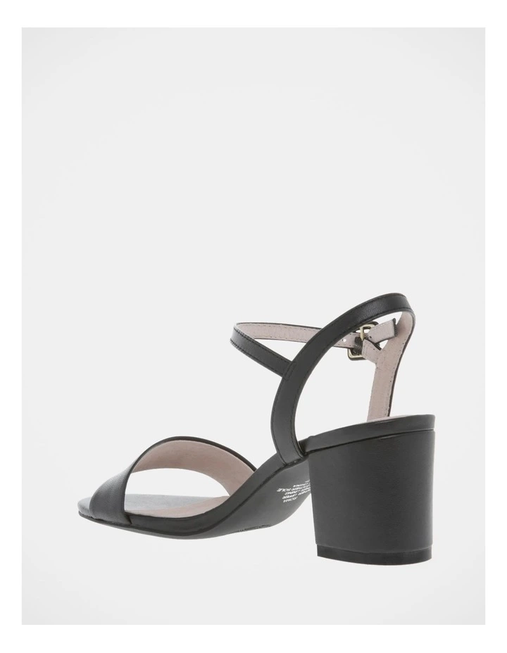 Best deal π₯° Basque Roma Leather Block Heel Sandal In Black 𧨠- Image 2