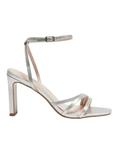 Best deal 💯 Pink Inc Lara Sandals In Silver Metallic 😍