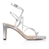 Cheap 😀 Siren Kilby Block Heel Sandals In Silver 👏