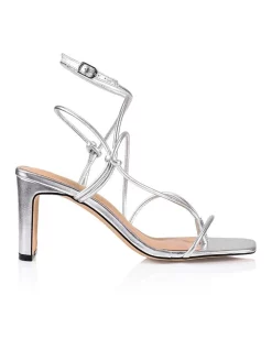 Cheap 😀 Siren Kilby Block Heel Sandals In Silver 👏