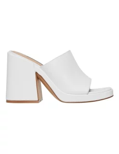 Best Pirce ✔️ Windsor Smith Verge Leather Platform Heel In White 💯