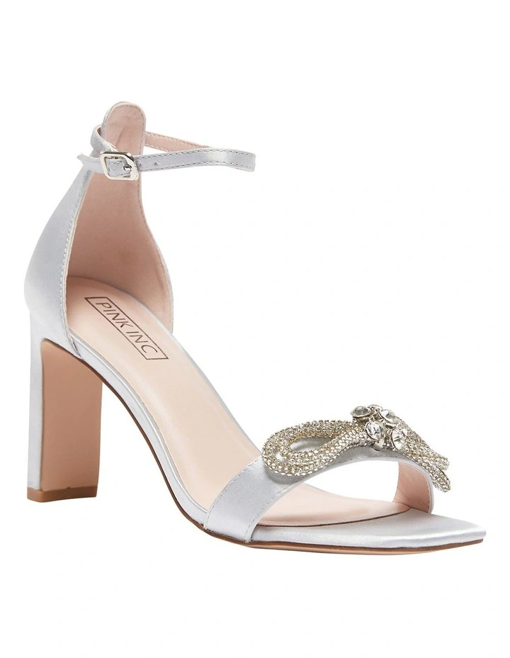 Best Sale π₯ Pink Inc Honey π Sandals In Silver Satin β - Image 2
