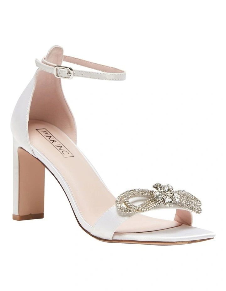 Best Sale βοΈ Pink Inc Honey π Sandals In Ivory Satin β - Image 2