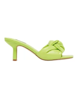 Cheap 🎉 Nine West Knot Heeled ✨ Sandal In Lime Green ❤️