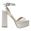 Buy 🎉 NINA Dorcas Luster Satin Sandals In Cream 🎁
