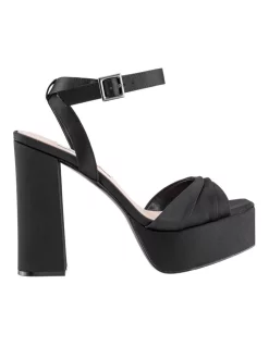 Wholesale 🥰 NINA Dorcas Luster Satin Sandals In Black 🧨