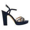 Discount 🎉 NINA Saralyn Navy Satin ✨ Sandals ✨