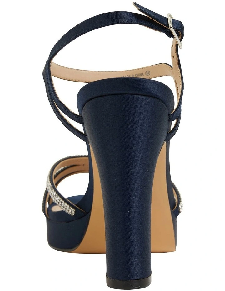 Discount π NINA Saralyn Navy Satin β¨ Sandals β¨ - Image 5