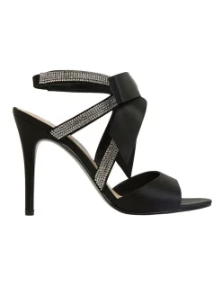 Cheap 🔥 NINA Claudia Noir Satin ✨ Sandals ✔️