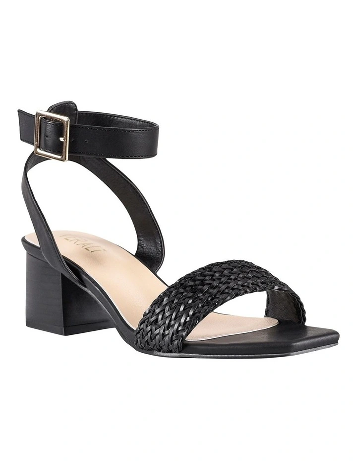 Top 10 π Verali Elly Low Block Ankle Mules π₯ Shoes In Black Weave β¨ - Image 2
