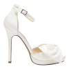 Discount ⌛ NINA Flosie 🧨 Sandals In Ivory Lustre Satin 🔥
