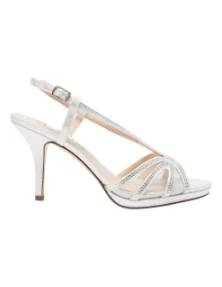 Wholesale 🥰 NINA Barbara Sandals In New Silver Satin 😀