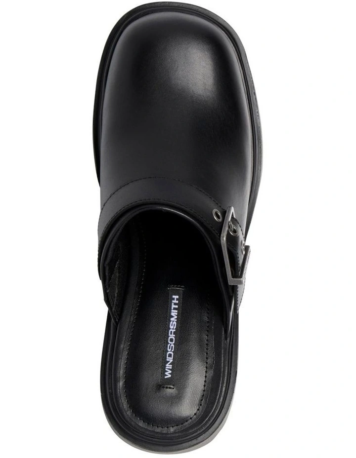 Budget π Windsor Smith Luck Chunky Platform Heels In Black Leather 𧨠- Image 3