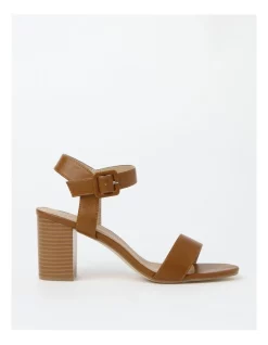 Deals ✔️ Miss Shop Beckham Block Heel Sandal In Tan ✔️