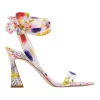 New ⌛ Nine West Kelsie Tie-Up Sandals In White Floral 🛒