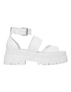 Best reviews of 🎁 Windsor Smith Thrilled White Leather Ankle Strap Platform ⭐ Sandal ✔️