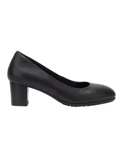 Top 10 🥰 Hush Puppies The Block Heel Black Leather Heeled Shoes ❤️