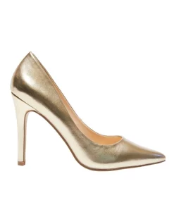 Deals 🌟 Ravella Metallic Heeled ❤️ Shoes In Gold ❤️