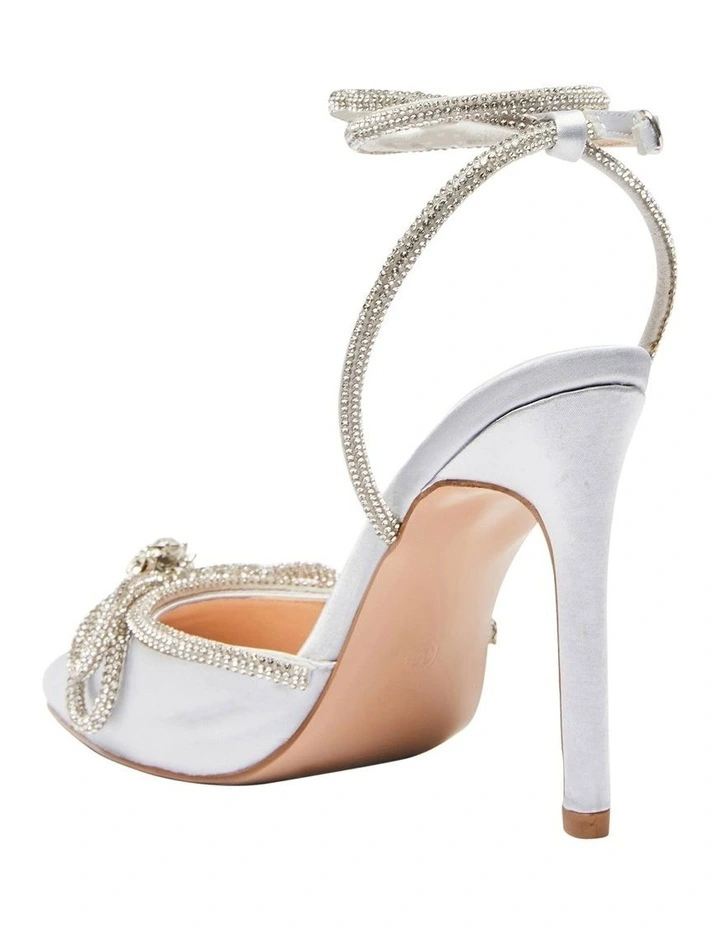 New π Pink Inc Rory Heeled 𧨠Shoes In Silver Satin β - Image 6