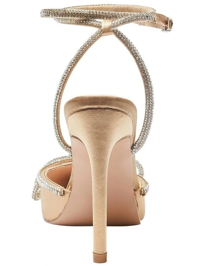 New β¨ Pink Inc Rory Heeled π Shoes In Gold Satin π - Image 5