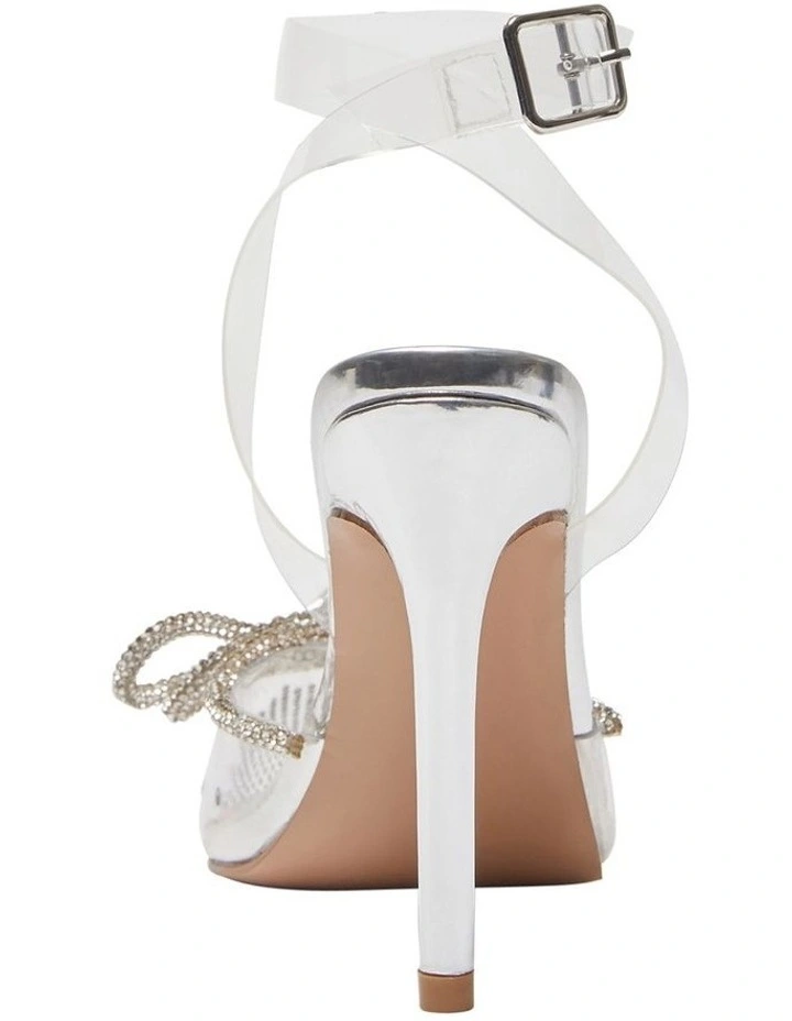 Promo 𧨠Pink Inc Rafi Clear Vinylite Heeled Shoes In Silver β - Image 5