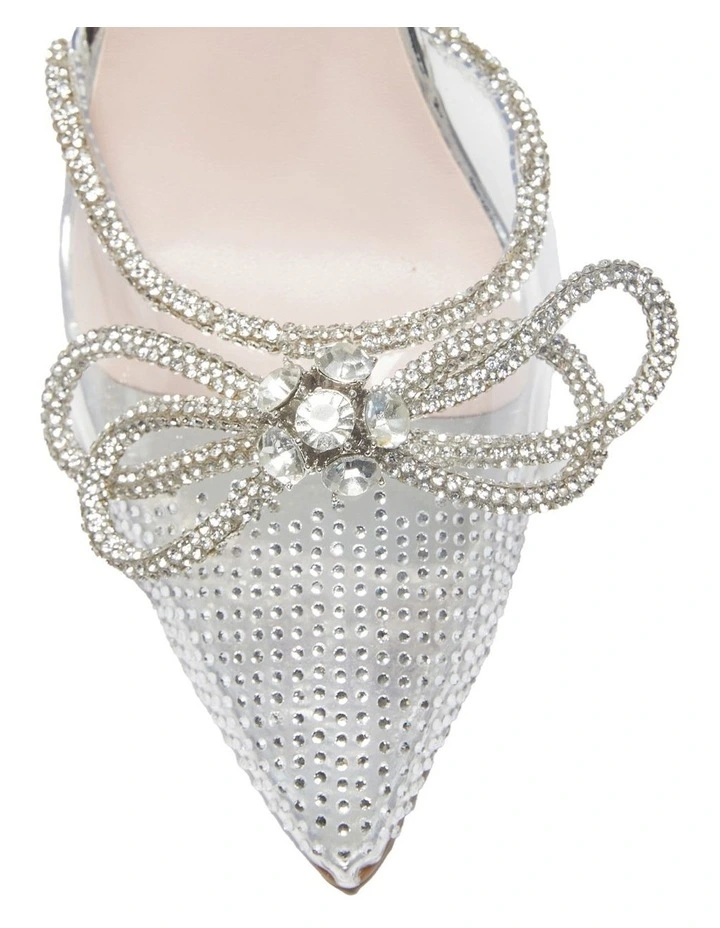 Promo 𧨠Pink Inc Rafi Clear Vinylite Heeled Shoes In Silver β - Image 7