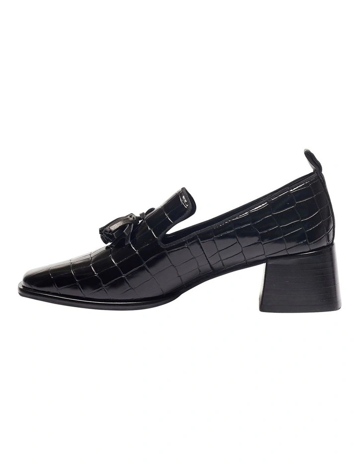 Best Sale β€οΈ Jane Debster Famous Black Croc Heeled Shoes π - Image 3