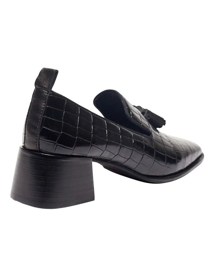 Best Sale β€οΈ Jane Debster Famous Black Croc Heeled Shoes π - Image 4