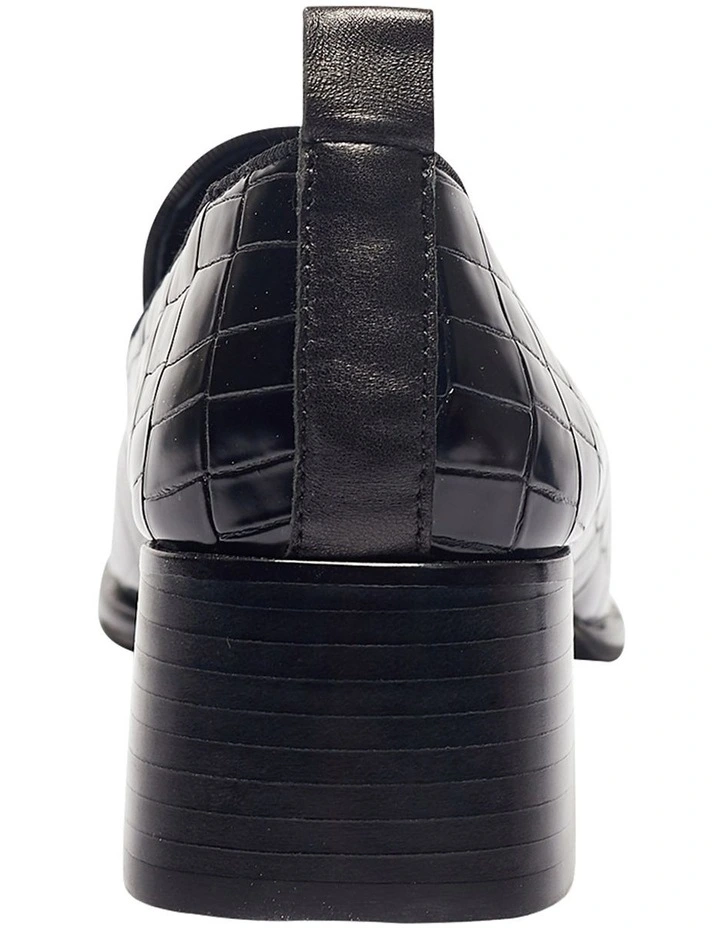 Best Sale β€οΈ Jane Debster Famous Black Croc Heeled Shoes π - Image 5