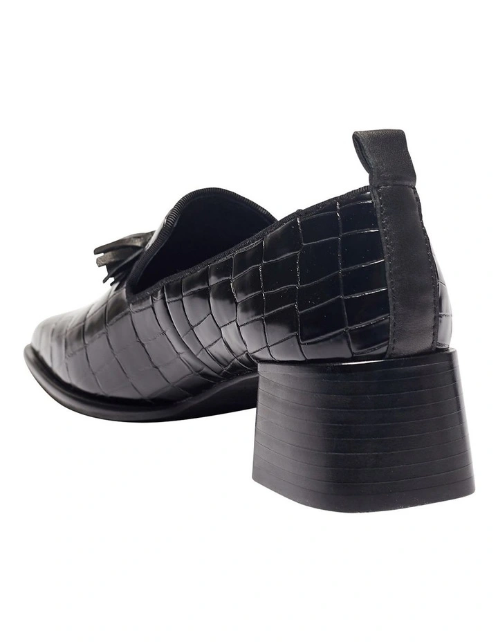 Best Sale β€οΈ Jane Debster Famous Black Croc Heeled Shoes π - Image 6