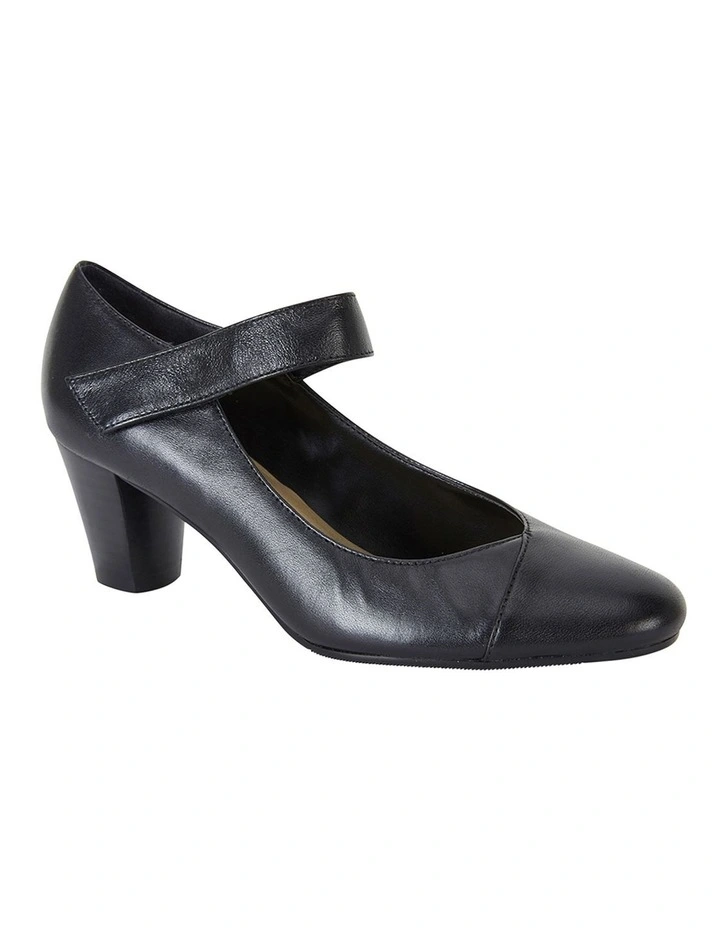 Budget ⭐ Easy Steps Megan Black Glove Heeled Shoes 👍 - Image 2