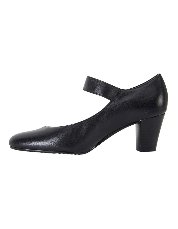 Budget ⭐ Easy Steps Megan Black Glove Heeled Shoes 👍 - Image 3