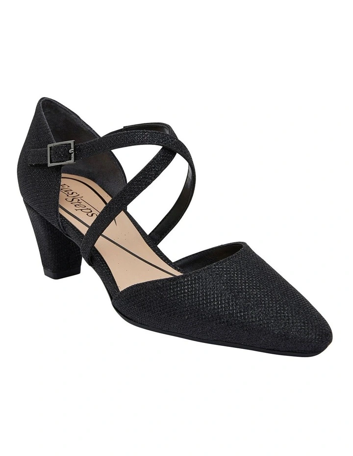 Deals ๐ฅ Easy Steps Adison Black Shimmer Heeled Shoes ๐ - Image 2