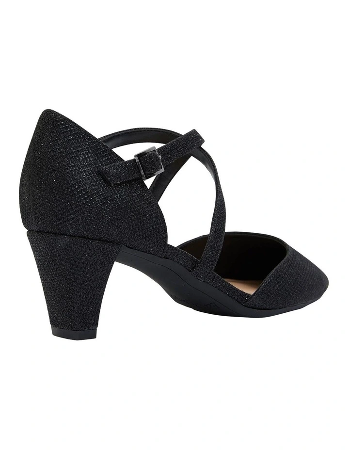 Deals ๐ฅ Easy Steps Adison Black Shimmer Heeled Shoes ๐ - Image 4