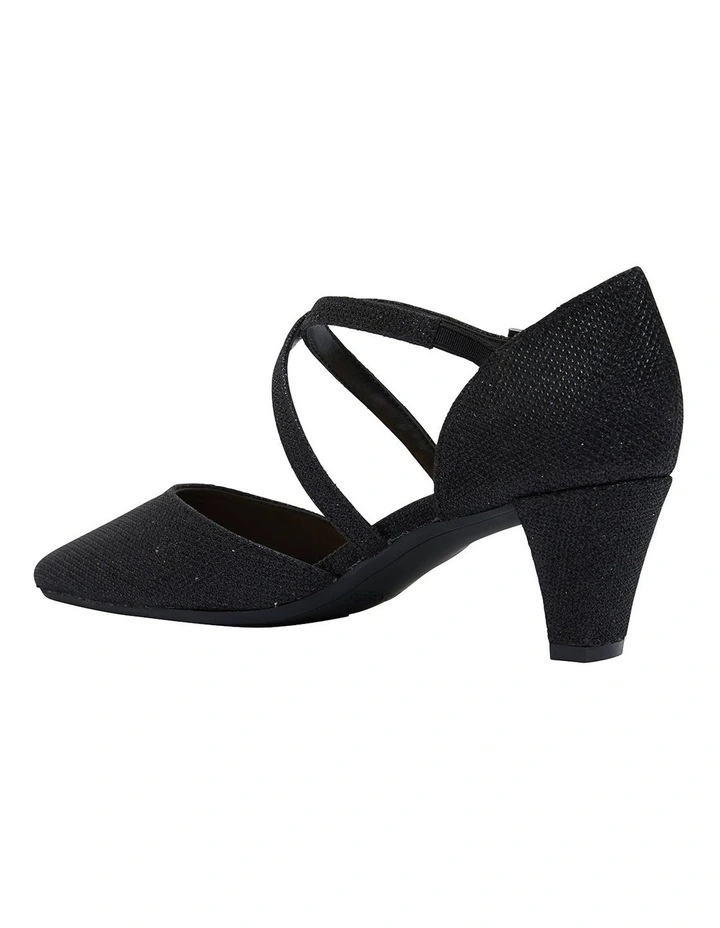 Deals ๐ฅ Easy Steps Adison Black Shimmer Heeled Shoes ๐ - Image 5