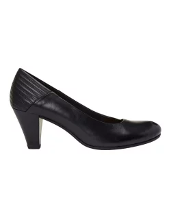 Flash Sale ✔️ Wide Steps Edina Black Glove Heeled 🛒 Shoes ✔️