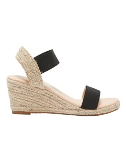 Outlet ✔️ Easy Steps Summit Elastic Sandals In Black/Beige 🎁