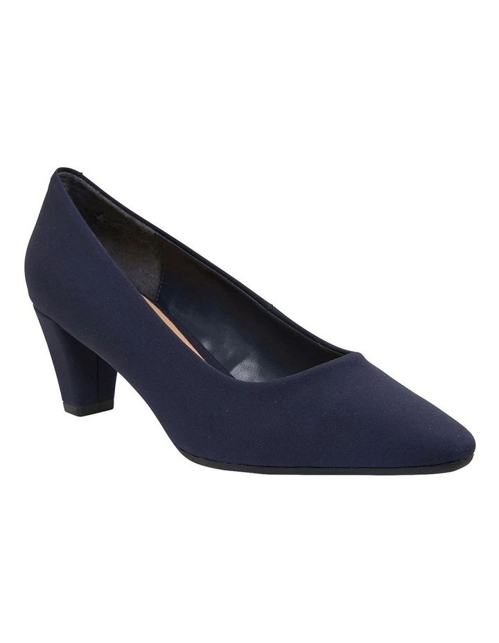 Budget π€© Easy Steps Aiken Navy Fabric Heeled Shoes βοΈ - Image 2