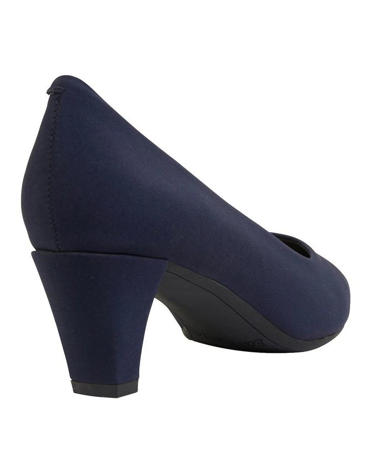 Budget π€© Easy Steps Aiken Navy Fabric Heeled Shoes βοΈ - Image 4