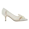 Cheap ✔️ NINA Brite Ivory Satin Heeled ⭐ Shoes ✔️