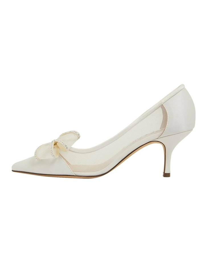 Cheap ✔️ NINA Brite Ivory Satin Heeled ⭐ Shoes ✔️ - Image 3