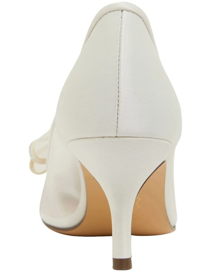 Cheap ✔️ NINA Brite Ivory Satin Heeled ⭐ Shoes ✔️ - Image 5
