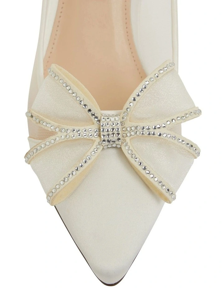 Cheap ✔️ NINA Brite Ivory Satin Heeled ⭐ Shoes ✔️ - Image 6