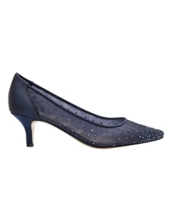 Promo ⌛ Alan Pinkus Spritz Bright Navy Satin Pump 🎉