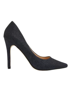 Best deal ⭐ Ravella Harbour Heeled 🤩 Shoes In Navy Glitter 🎉