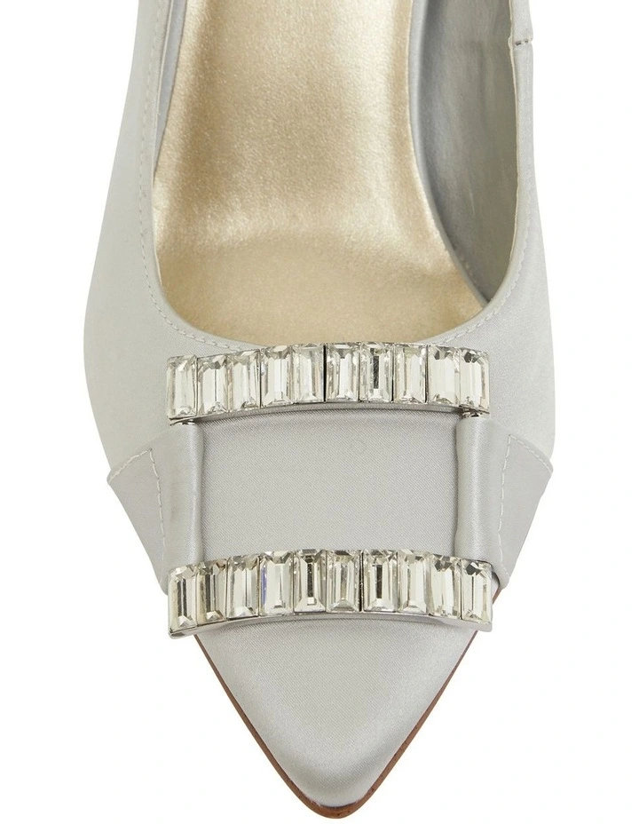 Hot Sale β Alan Pinkus Ruby Silver Satin Heeled Shoes π - Image 2