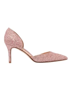Cheap ๐ Nine West Menlo Glitter Pump In Rose Gold โจ