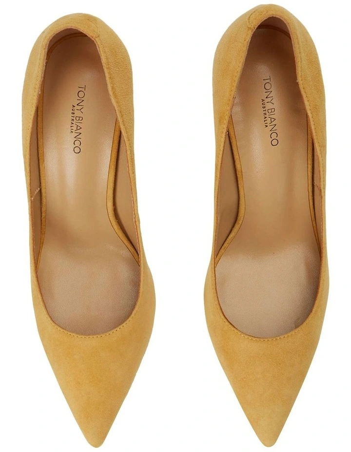 Budget π Tony Bianco Anja Heels In Yellow Desert Suede π - Image 4