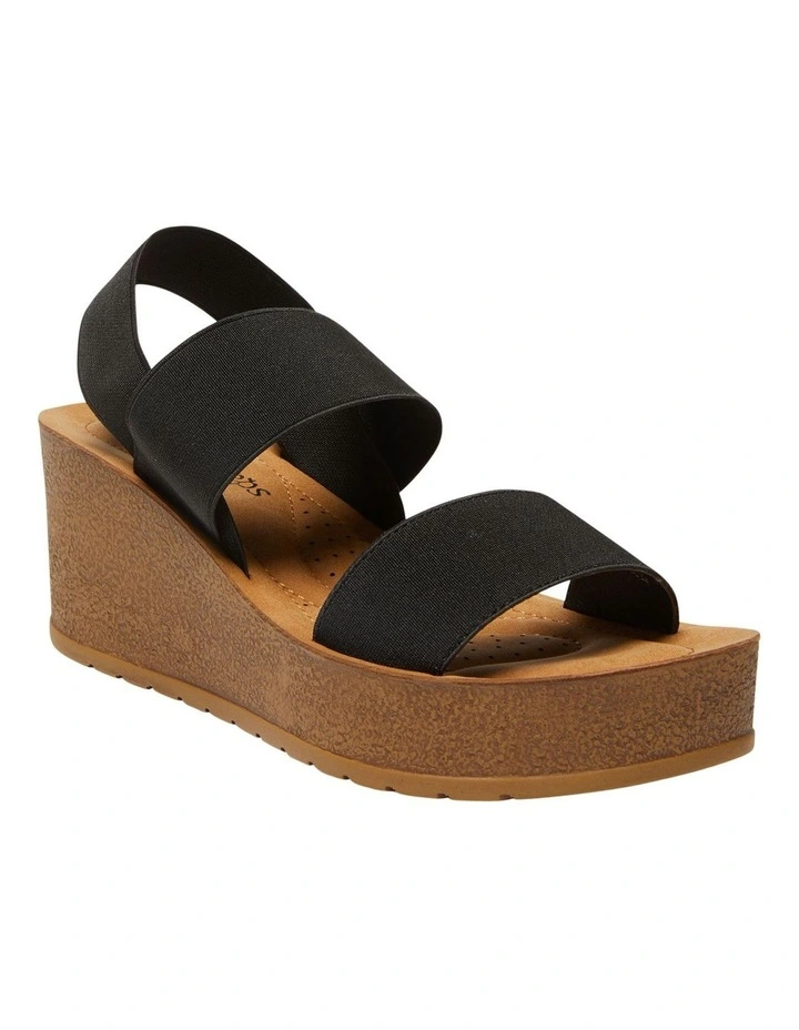 Outlet β€οΈ Wide Steps Ladro 𧨠Sandals In Black Elastic β - Image 2